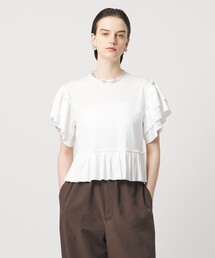 ASTRAET | ＜ASTRAET＞フリル ショートスリーブカットソー(Tシャツ/カットソー)