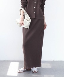 ワッフル編みロングスカート