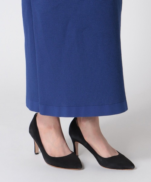 Jines（ジネス）の「ワッフル編みロングスカート（スカート・レディース・ブラウン/ブルー/アイボリー/ネイビー・38）」の7枚目の写真