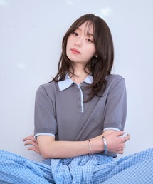 Dita Muaj.（ディータムアージュ）の「レイヤード配色サマーニットポロ（ポロシャツ）」