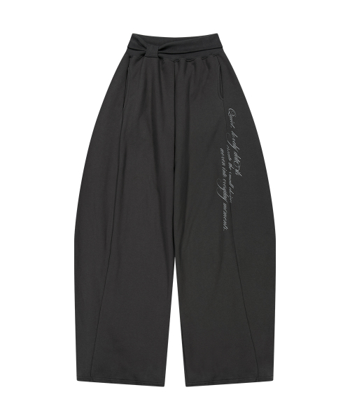 ILLIGO(イリゴ)の「レースリボンスウェットパンツチャコール(スウェットパンツ・レディース・その他・SMALL/MEDIUM)」の4枚目の写真