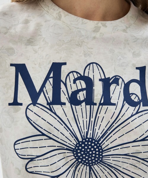 Mardi Mercredi(マルディメクルディ)の「SLIM TSHIRT FLEUR FLOWERMARDI / スリム Tシャツ フルール フラワーマルディ(Tシャツ/カットソー・レディース・ピンクベージュ/ブルーグレー・FREE)」の7枚目の写真
