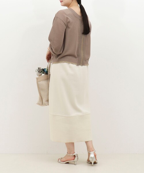 MICO COULIER（ミコクリエ）の「《UV加工》2WAYジップカーディガン（カーディガン/ボレロ・レディース・モカ/ベビーピンク/ライトグレー・38）」の13枚目の写真