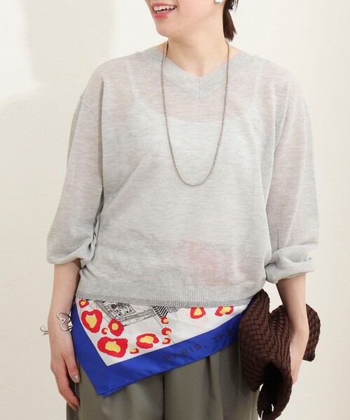 MICO COULIER（ミコクリエ）の「《UV加工》2WAYジップカーディガン（カーディガン/ボレロ・レディース・モカ/ベビーピンク/ライトグレー・38）」の8枚目の写真