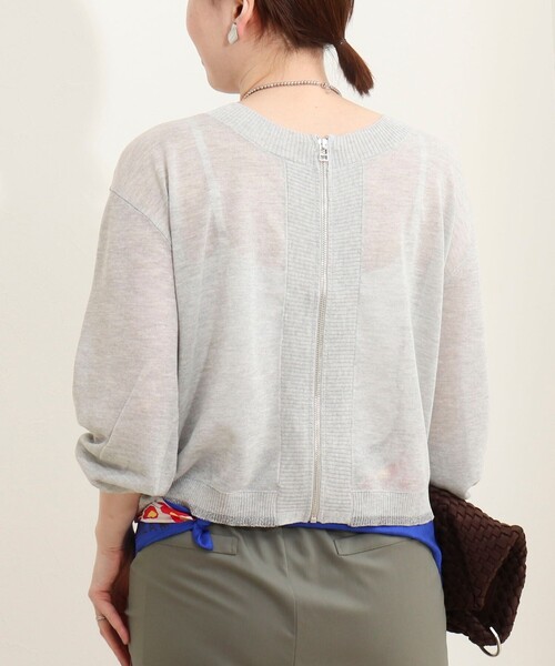 MICO COULIER（ミコクリエ）の「《UV加工》2WAYジップカーディガン（カーディガン/ボレロ・レディース・モカ/ベビーピンク/ライトグレー・38）」の4枚目の写真