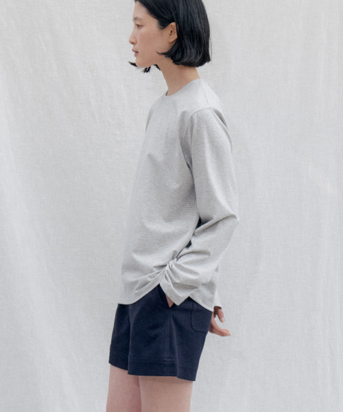 STEP AROUND(ステップアラウンド)の「Soft Cotton Pocket Banding Shorts_NAVY(その他パンツ・レディース・その他・MEDIUM/SMALL)」の1枚目の写真