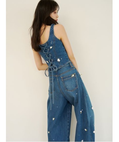 LILY BROWN（リリーブラウン）の「【USAGIONLINE・ZOZOTOWN限定】[L.B CANDY STOCK]バリエーションビジューデニムビスチェ（その他トップス・レディース・ブルー/ライトブルー・F）」の18枚目の写真