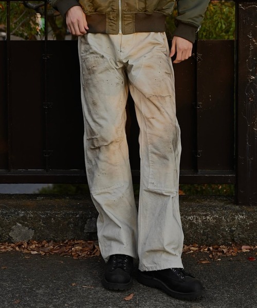 Rafu（ラフ）の「【MIYAGIHIDETAKA】Damaged Work Pants（デニムパンツ・メンズ・ブラック/インディゴブルー/ホワイト・L/XL）」の2枚目の写真