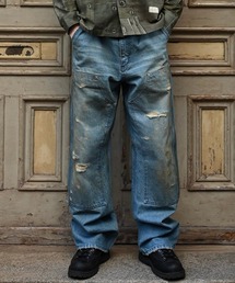 Rafu（ラフ）の「【MIYAGIHIDETAKA】Damaged Work Pants（デニムパンツ）」