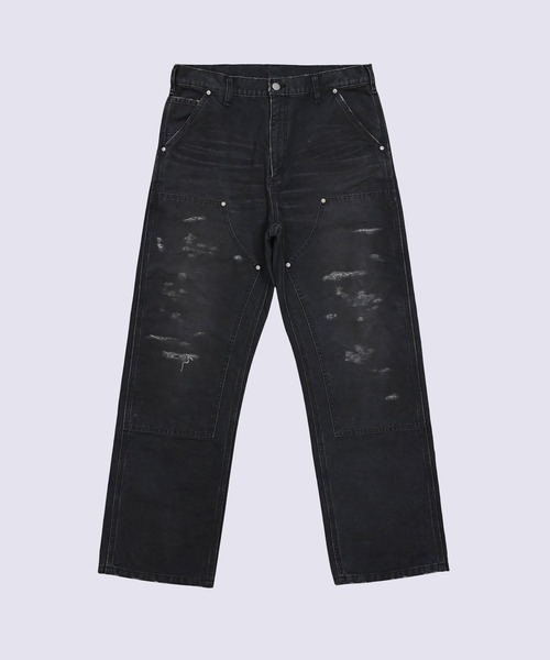 Rafu（ラフ）の「【MIYAGIHIDETAKA】Damaged Work Pants（デニムパンツ・メンズ・ブラック/インディゴブルー/ホワイト・L/XL）」の3枚目の写真
