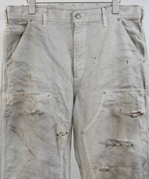 Rafu（ラフ）の「【MIYAGIHIDETAKA】Damaged Work Pants（デニムパンツ・メンズ・ブラック/インディゴブルー/ホワイト・L/XL）」の6枚目の写真