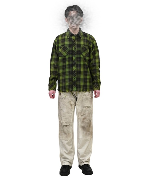 Rafu（ラフ）の「【MIYAGIHIDETAKA】Damaged Work Pants（デニムパンツ・メンズ・ブラック/インディゴブルー/ホワイト・L/XL）」の17枚目の写真