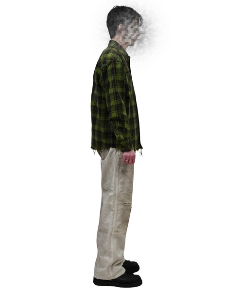 Rafu（ラフ）の「【MIYAGIHIDETAKA】Damaged Work Pants（デニムパンツ・メンズ・ブラック/インディゴブルー/ホワイト・L/XL）」の18枚目の写真