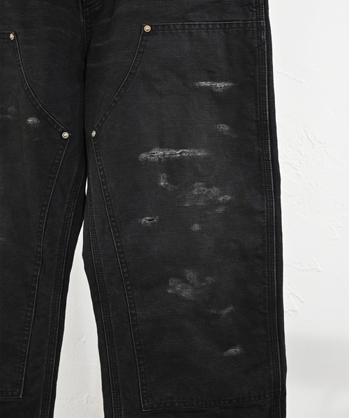 Rafu（ラフ）の「【MIYAGIHIDETAKA】Damaged Work Pants（デニムパンツ・メンズ・ブラック/インディゴブルー/ホワイト・L/XL）」の21枚目の写真