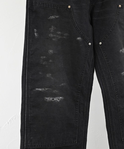 Rafu（ラフ）の「【MIYAGIHIDETAKA】Damaged Work Pants（デニムパンツ・メンズ・ブラック/インディゴブルー/ホワイト・L/XL）」の22枚目の写真