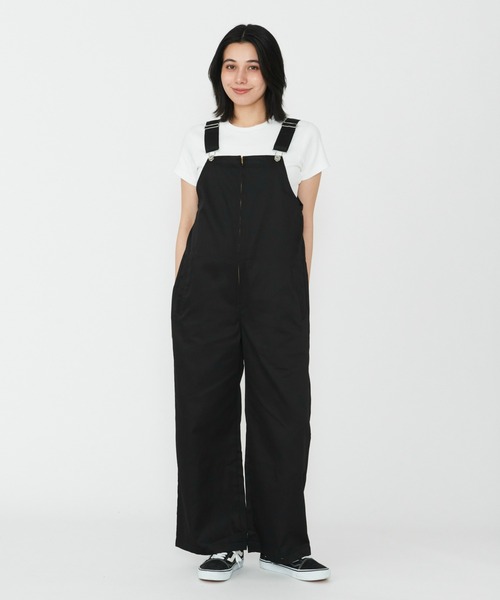 Dickies（ディッキーズ）の「Dickies/ディッキーズ　レディース TCツイル オーバーオール/サロペット/オールインワン（サロペット/オーバーオール・レディース・ベージュ/ブラック/オリーブ・MEDIUM/LARGE）」の2枚目の写真