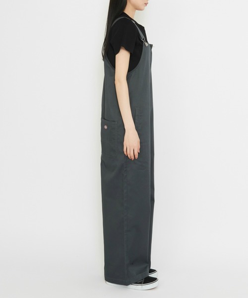 Dickies（ディッキーズ）の「Dickies/ディッキーズ　レディース TCツイル オーバーオール/サロペット/オールインワン（サロペット/オーバーオール・レディース・ベージュ/ブラック/オリーブ・MEDIUM/LARGE）」の9枚目の写真