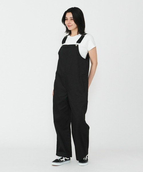 Dickies（ディッキーズ）の「Dickies/ディッキーズ　レディース TCツイル オーバーオール/サロペット/オールインワン（サロペット/オーバーオール・レディース・ベージュ/ブラック/オリーブ・MEDIUM/LARGE）」の4枚目の写真