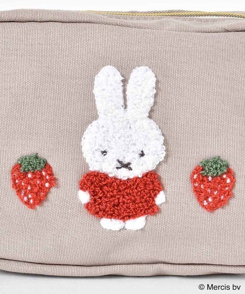 Miffy（ ミッフィー）の「miffyスプリングサガラ刺繍スクエアポーチ（ポーチ・レディース・ベージュ/グレー・FREE）」の7枚目の写真