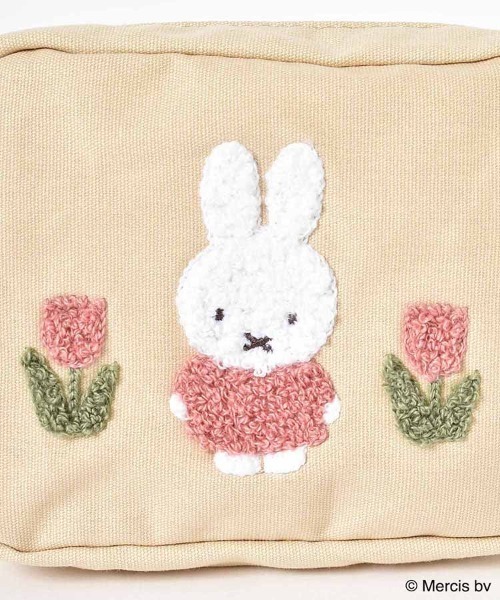 Miffy（ ミッフィー）の「miffyスプリングサガラ刺繍スクエアポーチ（ポーチ・レディース・ベージュ/グレー・FREE）」の8枚目の写真