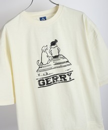 GERRY バックプリント 半袖スウェットTシャツ ビッグシルエット カレッジロゴ 接触冷感 速乾