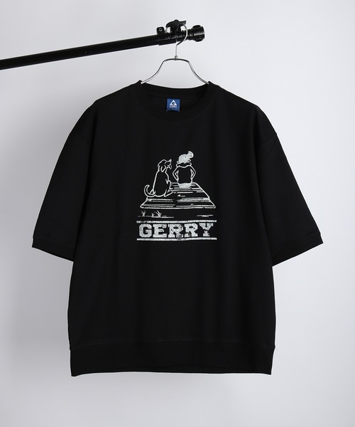 GERRY(ジェリー)の「GERRY バックプリント 半袖スウェットTシャツ ビッグシルエット カレッジロゴ 接触冷感 速乾(Tシャツ/カットソー・メンズ・アイボリー/ブラック/ブラウン・L/LL/M)」の17枚目の写真