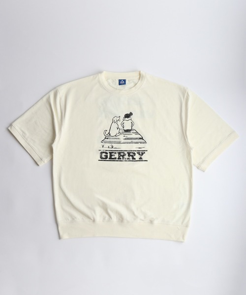 GERRY(ジェリー)の「GERRY バックプリント 半袖スウェットTシャツ ビッグシルエット カレッジロゴ 接触冷感 速乾(Tシャツ/カットソー・メンズ・アイボリー/ブラック/ブラウン・L/LL/M)」の15枚目の写真