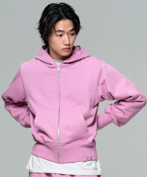 ERA(エラ)の「UNISEX ERA HEAVY HOODED ZIP-UP - RED BEAN(パーカー・レディース・レッド・MEDIUM/LARGE/SMALL)」の6枚目の写真