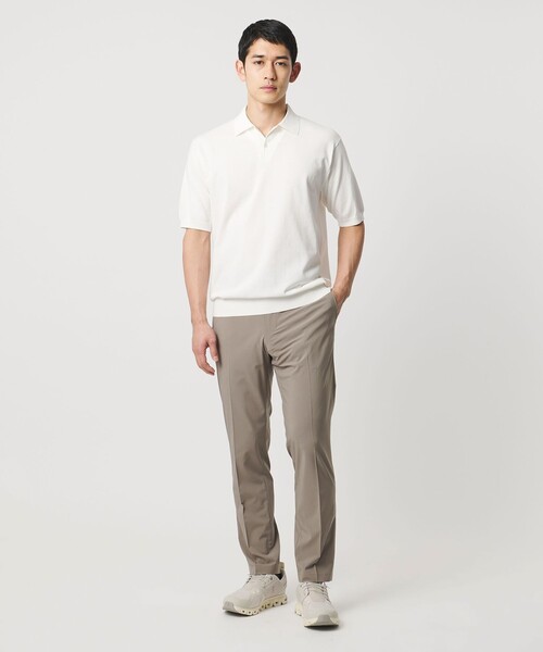 UNITED ARROWS(ユナイテッドアローズ)の「ショートスリーブ ニットポロシャツ UA COZY ウォッシャブル 抗菌防臭(ポロシャツ・メンズ・ブラック/ネイビー/ライラック/ホワイト/ピンク・L/S/M/XXL/XL)」の16枚目の写真