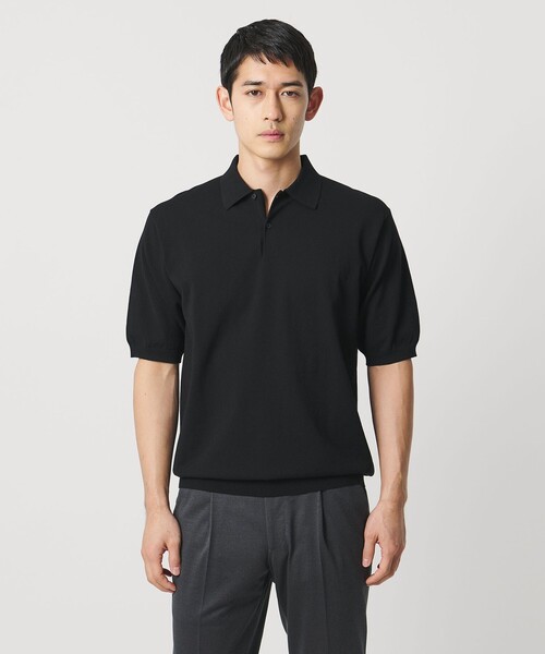 ショートスリーブ ニットポロシャツ UA COZY ウォッシャブル 抗菌防臭