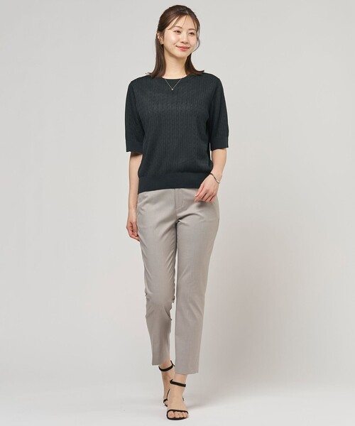 J.PRESS Ladies(J.プレス レディス)の「【アンサンブル着用可】Vis/Peスパーク クルーネック プルオーバー(ニット/セーター・レディース・ホワイト系/ピーコックグリーン系/ネイビー系/オレンジ系・SMALL)」の21枚目の写真