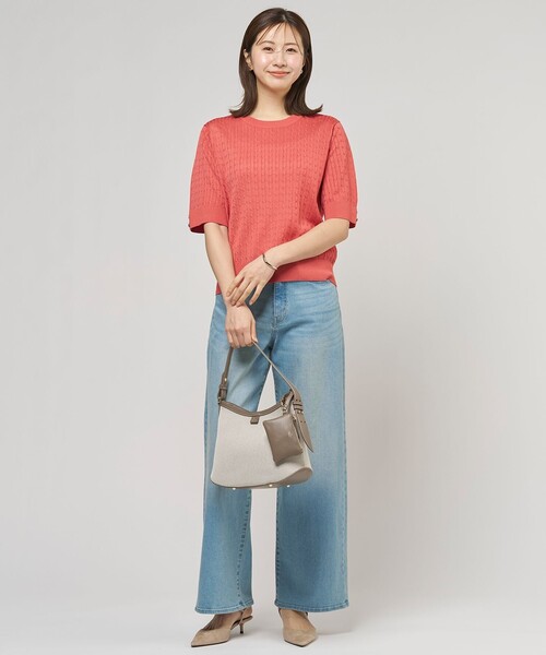 J.PRESS Ladies(J.プレス レディス)の「【アンサンブル着用可】Vis/Peスパーク クルーネック プルオーバー(ニット/セーター・レディース・ホワイト系/ピーコックグリーン系/ネイビー系/オレンジ系・SMALL)」の19枚目の写真