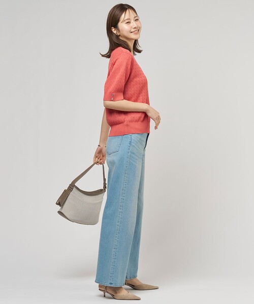 J.PRESS Ladies(J.プレス レディス)の「【アンサンブル着用可】Vis/Peスパーク クルーネック プルオーバー(ニット/セーター・レディース・ホワイト系/ピーコックグリーン系/ネイビー系/オレンジ系・SMALL)」の18枚目の写真