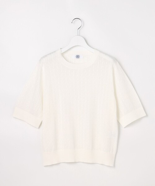 J.PRESS Ladies(J.プレス レディス)の「【アンサンブル着用可】Vis/Peスパーク クルーネック プルオーバー(ニット/セーター・レディース・ホワイト系/ピーコックグリーン系/ネイビー系/オレンジ系・SMALL)」の14枚目の写真