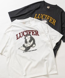 【15】〔Disney/ディズニー〕アソートアップリケ サガラ刺繍 クルーネックTシャツ ミッキーマウス/ベイマックス/101匹わんちゃん/ルシファー