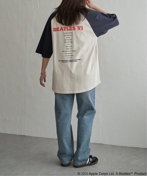 The Beatles(ザビートルズ)の「THE BEATLES ザ ビートルズ レコードラグランTシャツ(Tシャツ/カットソー・メンズ・ブラウン/チャコール/ネイビー・M/L/LL)」の6枚目の写真