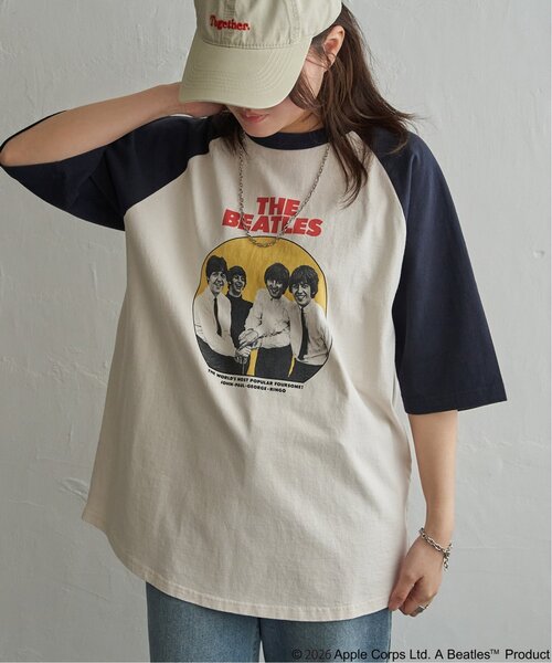 The Beatles(ザビートルズ)の「THE BEATLES ザ ビートルズ レコードラグランTシャツ(Tシャツ/カットソー・メンズ・ブラウン/チャコール/ネイビー・M/L/LL)」の8枚目の写真