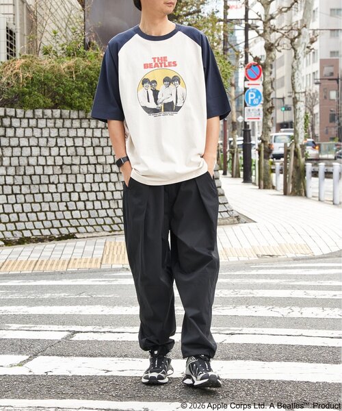 The Beatles(ザビートルズ)の「THE BEATLES ザ ビートルズ レコードラグランTシャツ(Tシャツ/カットソー・メンズ・ブラウン/チャコール/ネイビー・M/L/LL)」の10枚目の写真