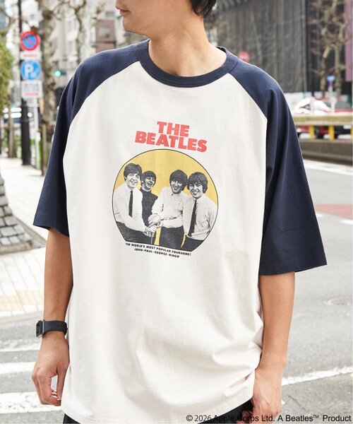 The Beatles(ザビートルズ)の「THE BEATLES ザ ビートルズ レコードラグランTシャツ(Tシャツ/カットソー・メンズ・ブラウン/チャコール/ネイビー・M/L/LL)」の12枚目の写真