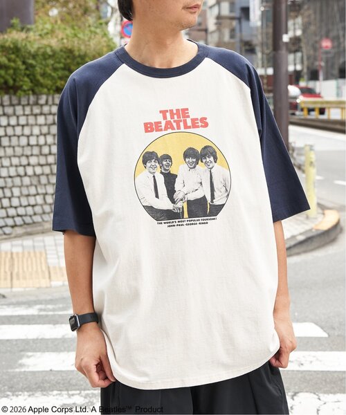 The Beatles(ザビートルズ)の「THE BEATLES ザ ビートルズ レコードラグランTシャツ(Tシャツ/カットソー・メンズ・ブラウン/チャコール/ネイビー・M/L/LL)」の14枚目の写真