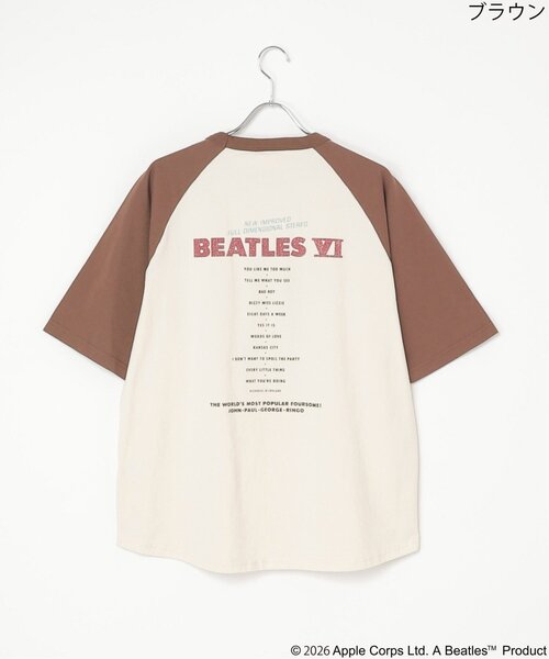 The Beatles(ザビートルズ)の「THE BEATLES ザ ビートルズ レコードラグランTシャツ(Tシャツ/カットソー・メンズ・ブラウン/チャコール/ネイビー・M/L/LL)」の16枚目の写真