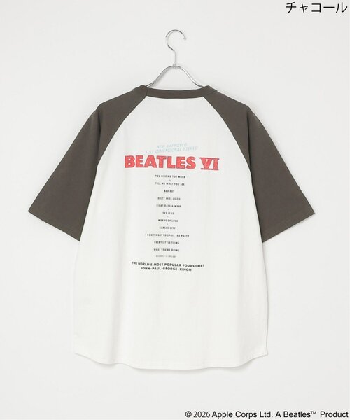 The Beatles(ザビートルズ)の「THE BEATLES ザ ビートルズ レコードラグランTシャツ(Tシャツ/カットソー・メンズ・ブラウン/チャコール/ネイビー・M/L/LL)」の18枚目の写真