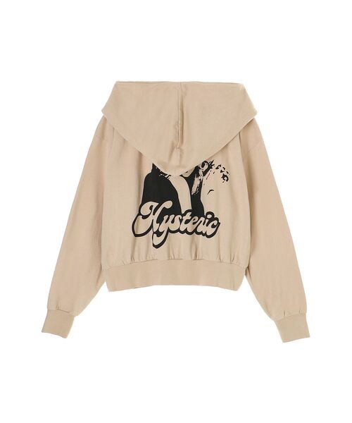 HYSTERIC GLAMOUR(ヒステリックグラマー)の「HYSTERIC GIRL ワイドパーカー(パーカー・レディース・ブラック/ピンク/ベージュ・FREE)」の9枚目の写真