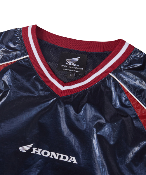 PHYPS MOTORCYCLE（フィップスモーターサイクル）の「Glosy Nylon V Neck Short Sleeve Navy（Tシャツ/カットソー・レディース・その他・SMALL/MEDIUM/LARGE/X-LARGE）」の3枚目の写真