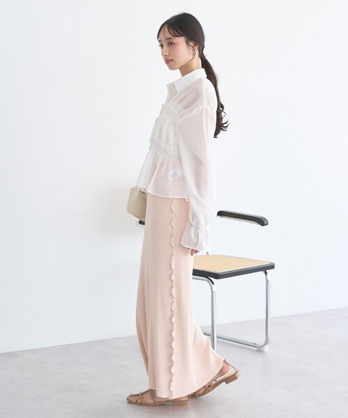 earth music&ecology(アースミュージックアンドエコロジー)の「シャーリングストライプシャツ(シャツ/ブラウス・レディース・ブルー系その他7/ベージュ系その他2/ホワイト系その他5・FREE)」の20枚目の写真