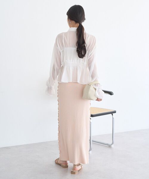 earth music&ecology(アースミュージックアンドエコロジー)の「シャーリングストライプシャツ(シャツ/ブラウス・レディース・ブルー系その他7/ベージュ系その他2/ホワイト系その他5・FREE)」の19枚目の写真