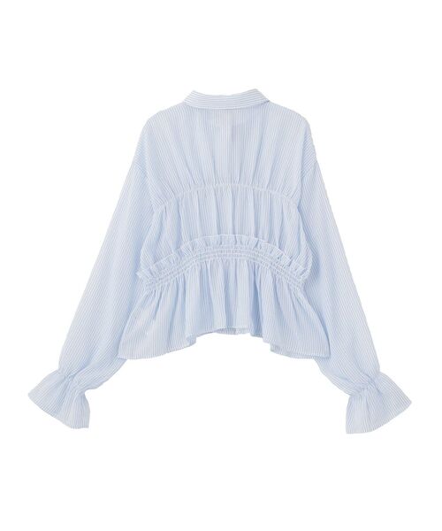 earth music&ecology(アースミュージックアンドエコロジー)の「シャーリングストライプシャツ(シャツ/ブラウス・レディース・ブルー系その他7/ベージュ系その他2/ホワイト系その他5・FREE)」の14枚目の写真