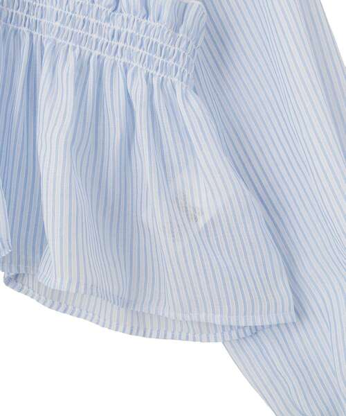 earth music&ecology(アースミュージックアンドエコロジー)の「シャーリングストライプシャツ(シャツ/ブラウス・レディース・ブルー系その他7/ベージュ系その他2/ホワイト系その他5・FREE)」の11枚目の写真