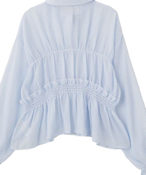 earth music&ecology(アースミュージックアンドエコロジー)の「シャーリングストライプシャツ(シャツ/ブラウス・レディース・ブルー系その他7/ベージュ系その他2/ホワイト系その他5・FREE)」の10枚目の写真