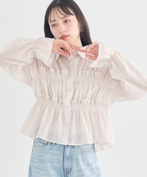 シャーリングストライプシャツ